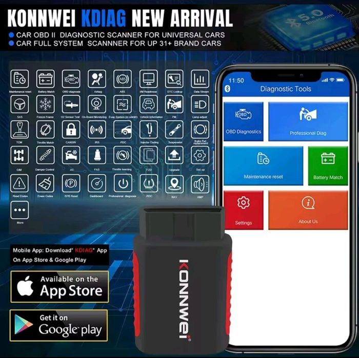 KONNWEI KDIAG Bluetooth автосканер OBD2