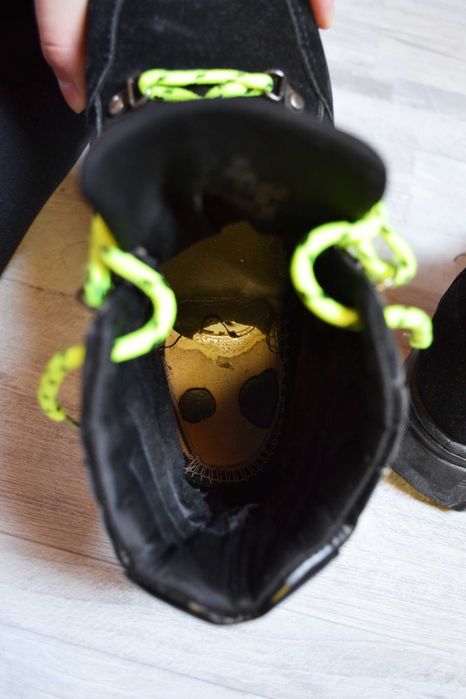Czarne Botki Trapery na wysokiej podeszwie 38 House buty