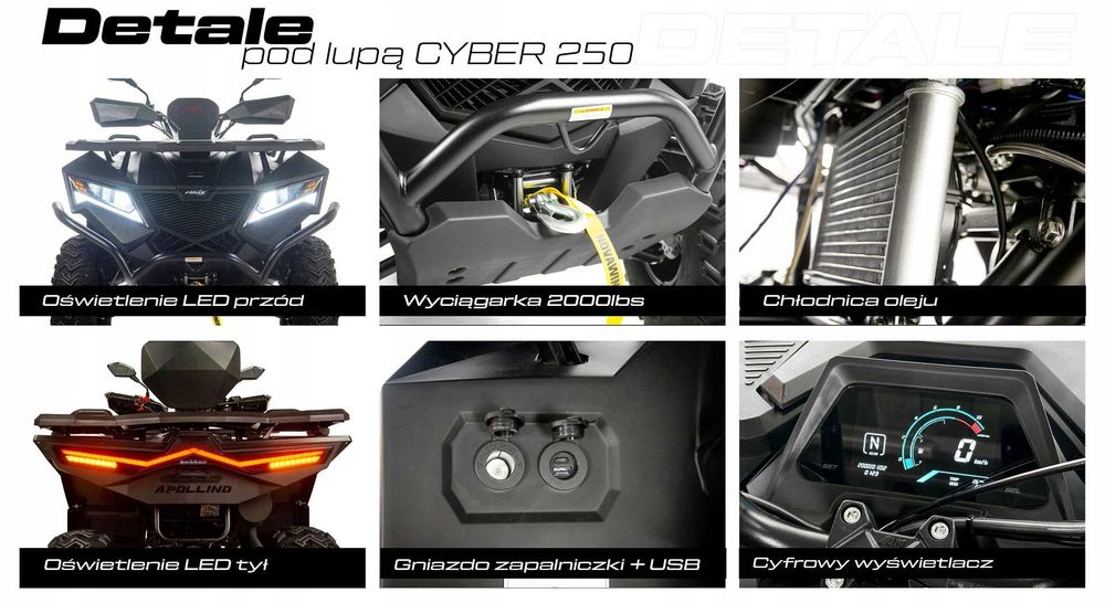 Quad Asix Cyber 250 CC homologacja 2 osoby dostawa Mikilon Białobrzegi