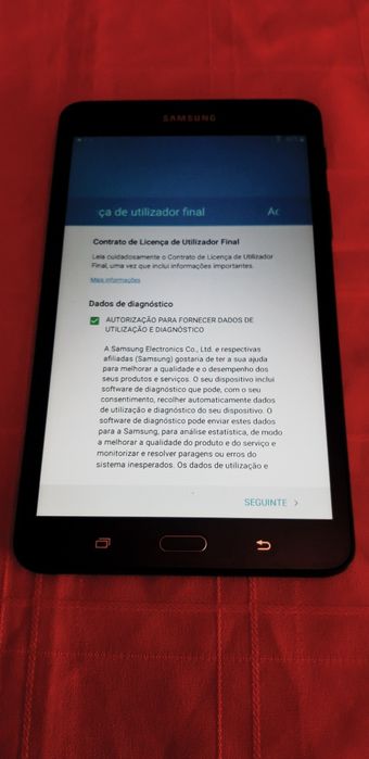 Tablet Samsung A6 t280 ler discrição.