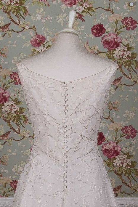 Vestido de Noiva Brocado creme