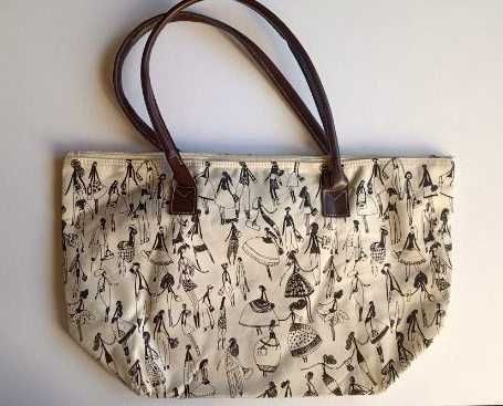 Torba damska na ramię FRAGONARD, lekka A4, poliester, NOWA.