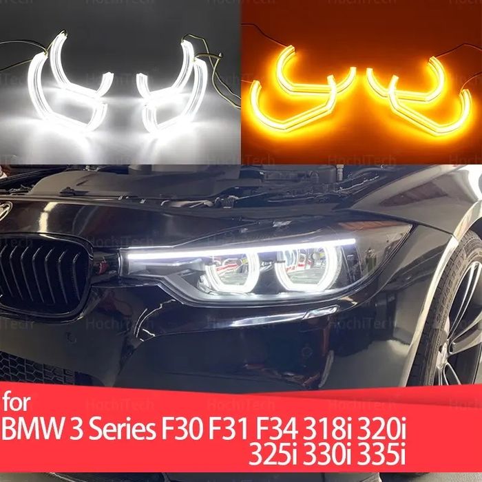 Ангельские глазки BMW F30/F31/F34 DRL Led DTM с функцией поворотника