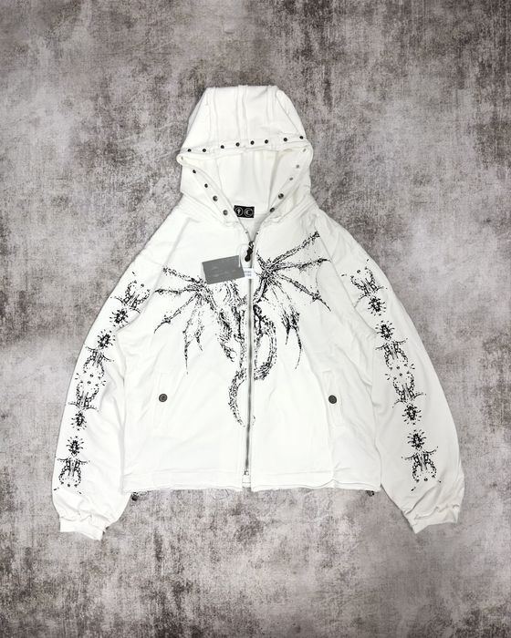 Худі кофта Thug Club hoodie white balenciaga archive opium зіпка L