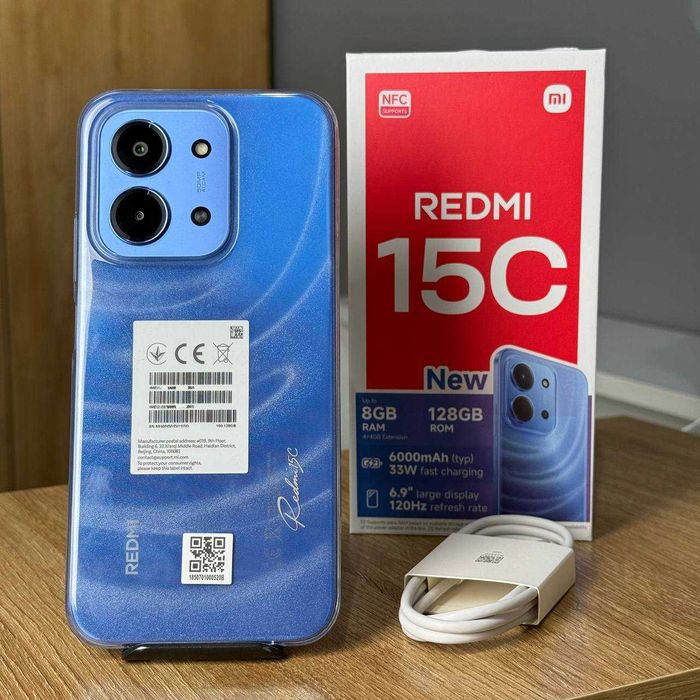НОВИЙ Телефон Xiaomi Redmi 15C 8/256Gb NFC Blue Купити Смартфон