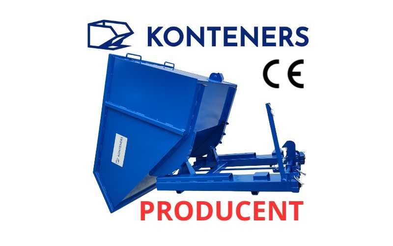 Kontener samowyładowczy do wózek widłowy LINDE 1m3 pojemnik metalowy