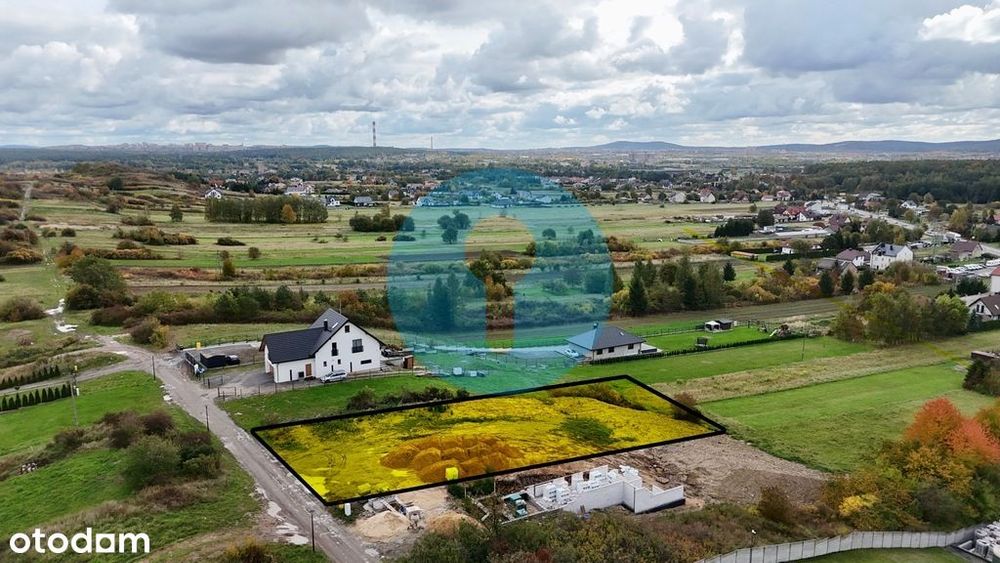 Widokowa działka 1823 m² w Kostomłotach Drugich