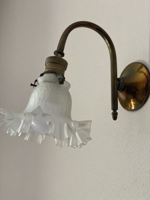 Par de Apliques de parede antigos em latão