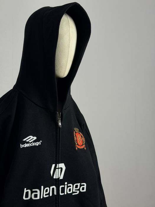 (S,M,L) Зіп-худі Balenciaga Soccer Paris Black Zip Hoodie.