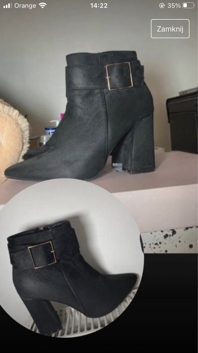 Botki czarne wysokie