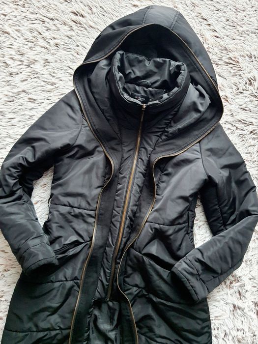 Zimowy, ciepły płaszcz Monnari M/38 |z kapturem |jak nowy