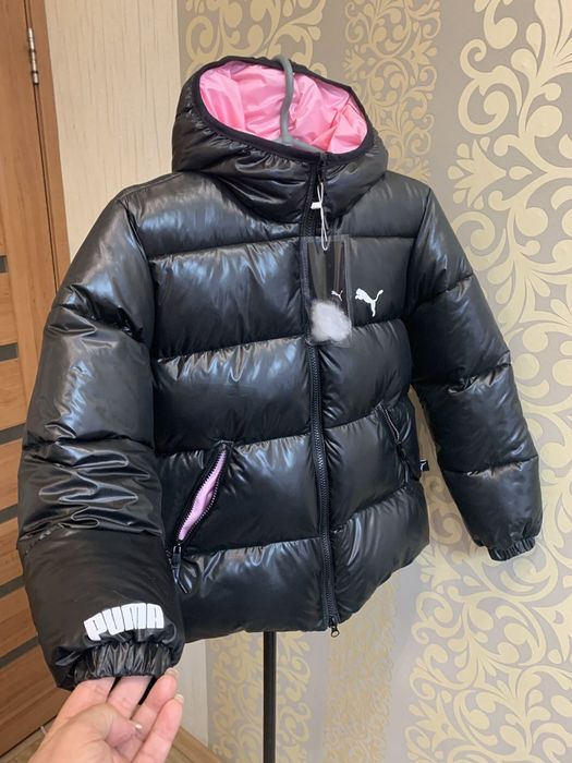 Nike Пума Пуховик Зима Весна 140 рост. Детский Био Пух Беж, Ма