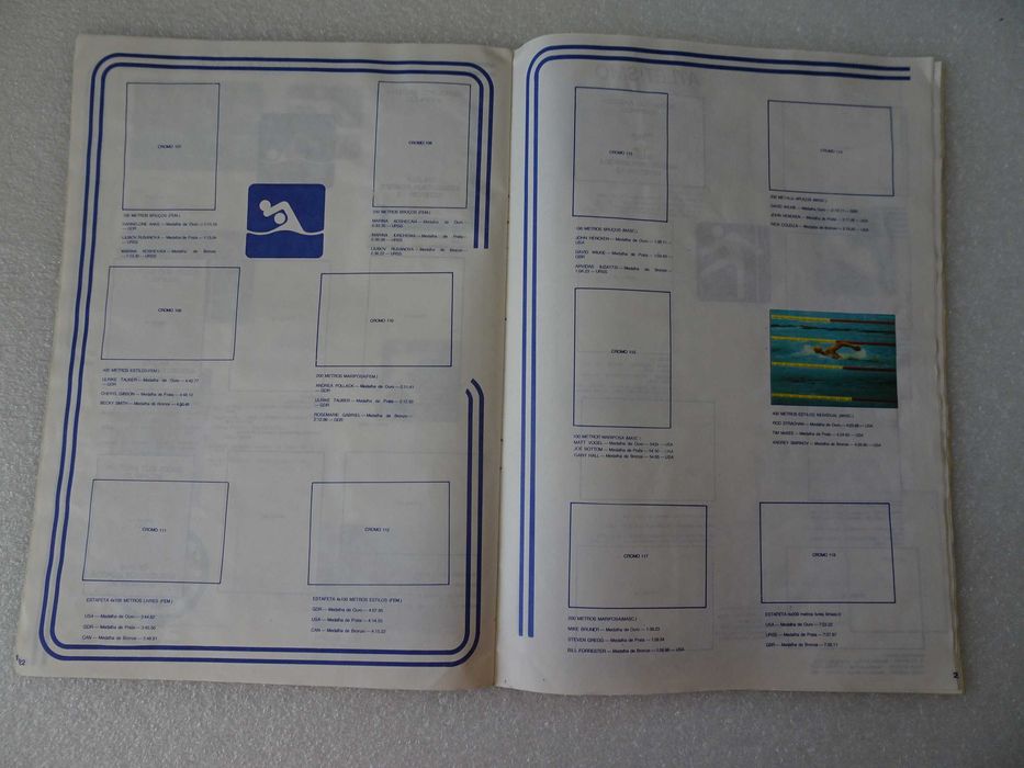 Caderneta de cromos História dos Jogos Olímpicos (tem 106 cromos) APR