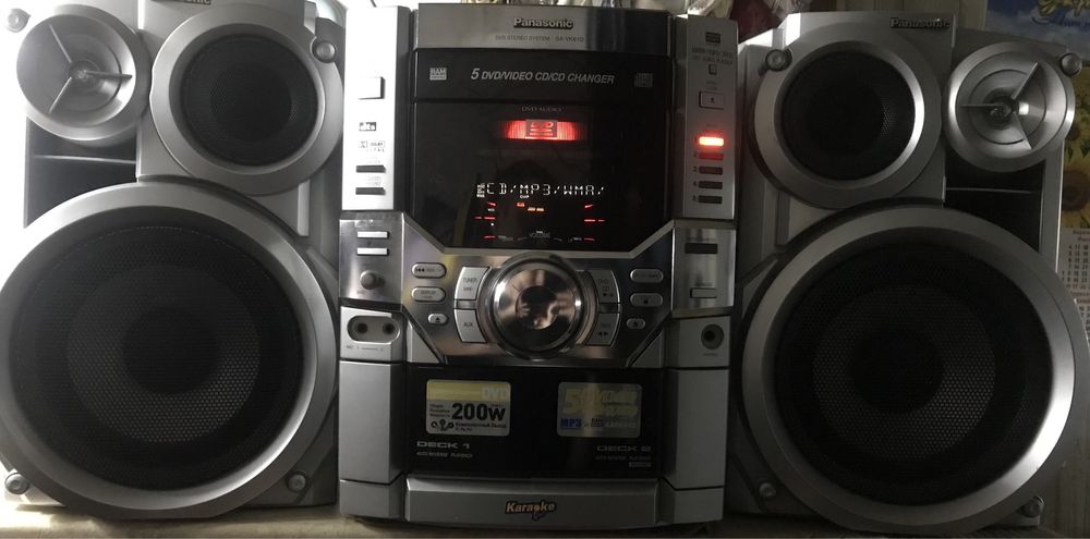 Музыкальный центр  Panasonic sa-vk61d(cd,dvd,mp3)