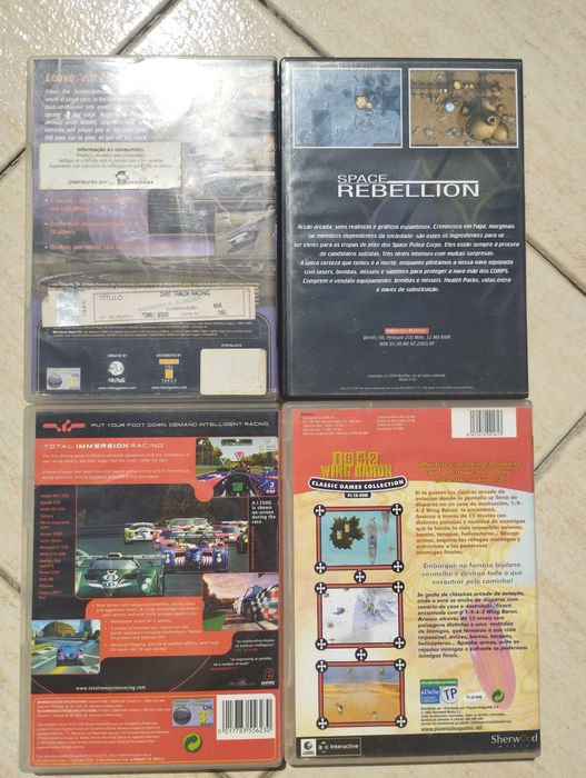 Lote 4 Jogos PC Originais Clássicos (Dirt Track, Total Immersion)