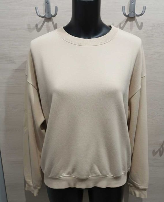 Bawełniana Damska beżowa bluza gładka firmy Monki rozmiar L 40