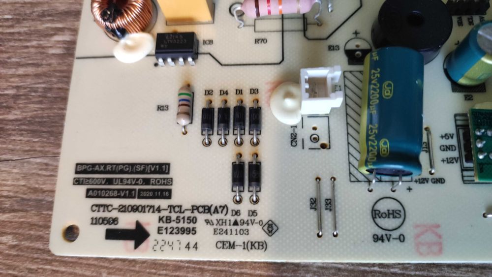Płyta sterująca jedn. wewn. klimatyzatora TCL BPG-AX.RT(PG).(SF)[V1.1]