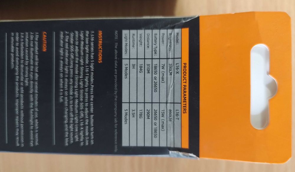 Телескопічний ручний ліхтарик SUPERFIRE L16-T