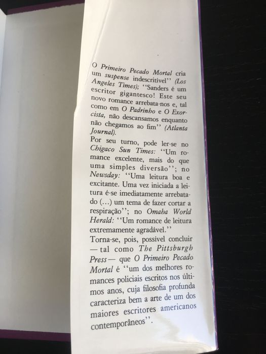 O primeiro pecado mortal, Lawrence Sanders