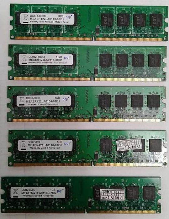 Память DDR2 планки по 1 Gb Гб рабочие 667 и 800 Mhz МГц