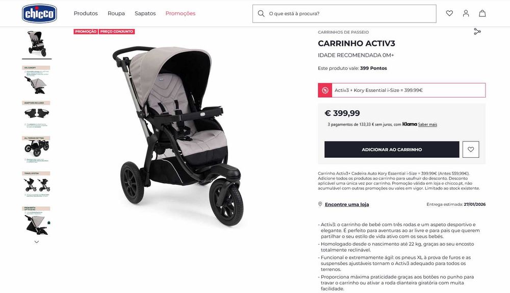 Carrinho Chicco Activ 3