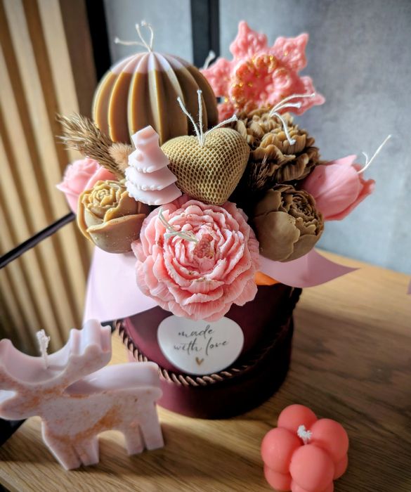 Świąteczne Flower boxy ze świeczek sojowych