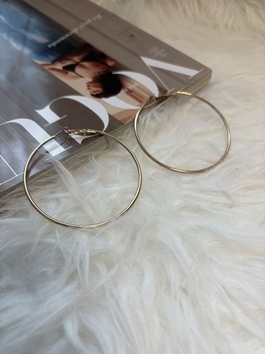 Kolczyki koła okrągłe H&M | old money coquette stargirl