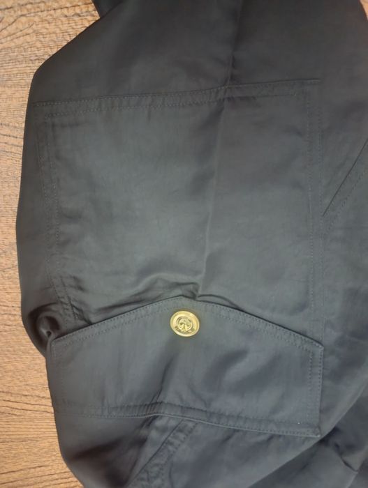 Calças cargo Pinko pretas tamanho XS veste grande Vai até um M
