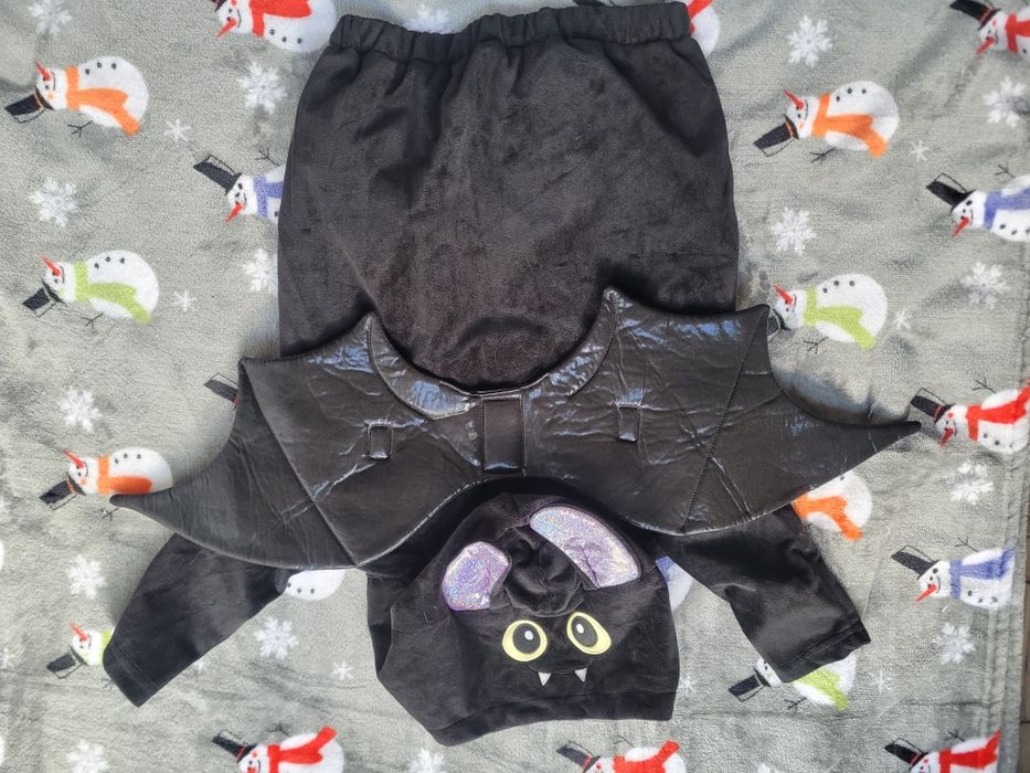 Bluza nietoperz r 92  2-3lata z kapturem kostium przebranie
