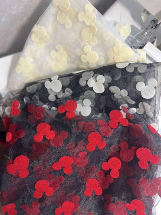 Отрезки ткани сетка флок