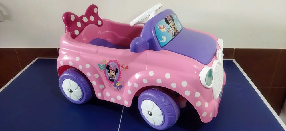 Carro Elétrico Infantil Minnie Mouse 6V Disney - Rosa/Púrpura