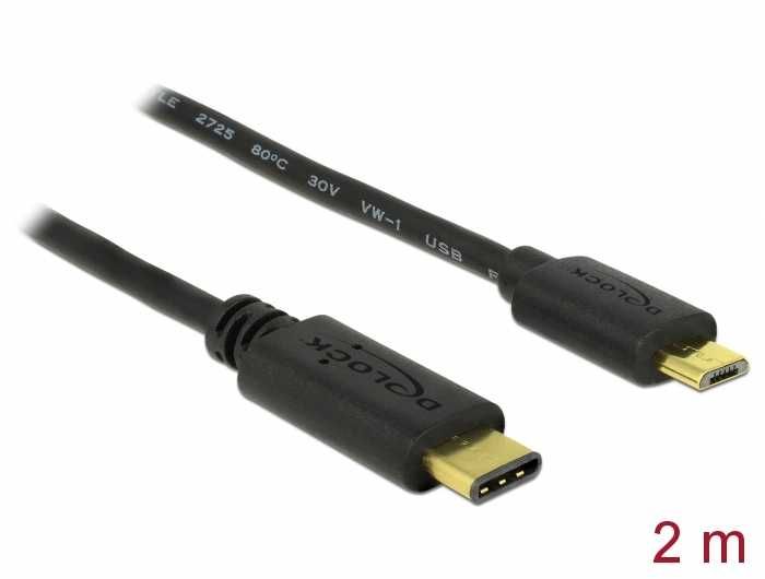 Delock Przewód Kabel USB Type-C 2.0 - USB 2.0 Długość 2 metry