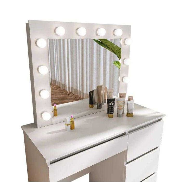 TOALETKA kosmetyczna LUSTRO OŚWIETLENIE 12 LED 94 x 140 x 43cm