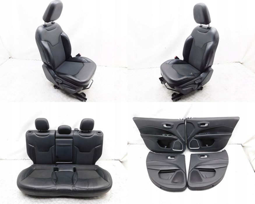 fotele skóra kanapa boczki komplet - jeep compass ii 16-20