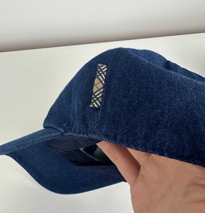 Czapka z daszkiem Burberry London jeansowa kaszkiet męska