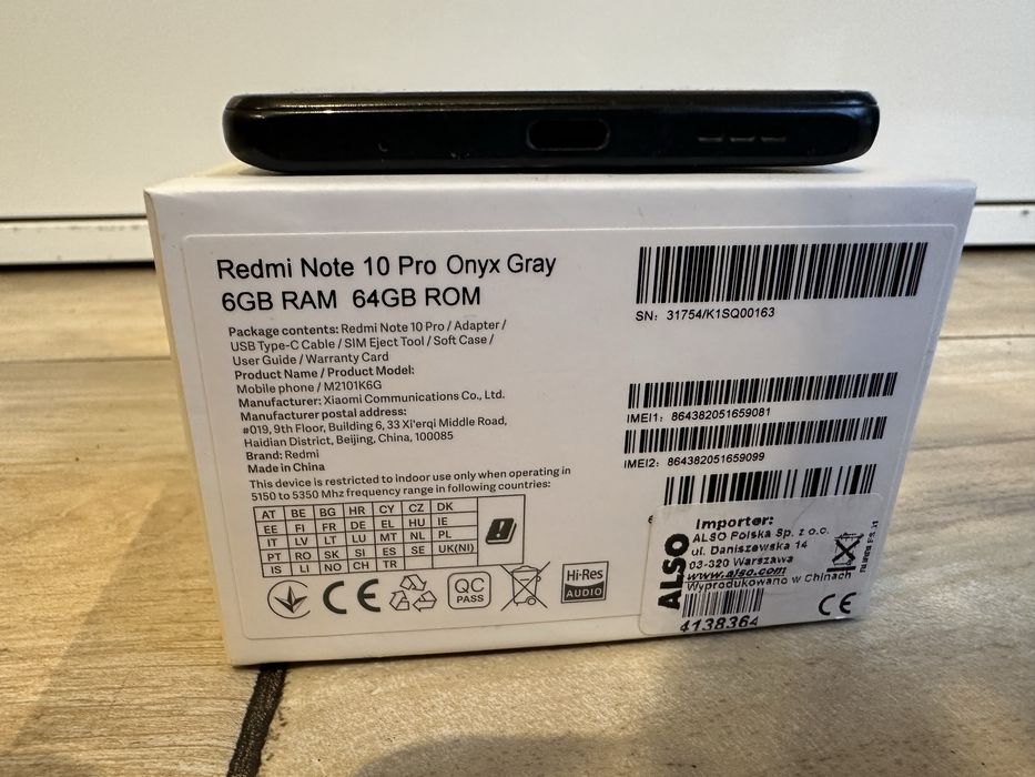 Xiaomi Redmi Note 10Pro - Okazja, Ideał Tylko 349 zł!