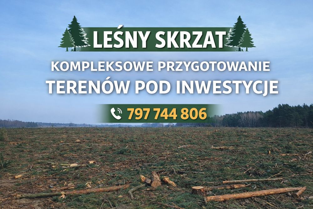 Wycinka za towar mulczer lesny wgłębny czyszczenie dzialek karczowanie
