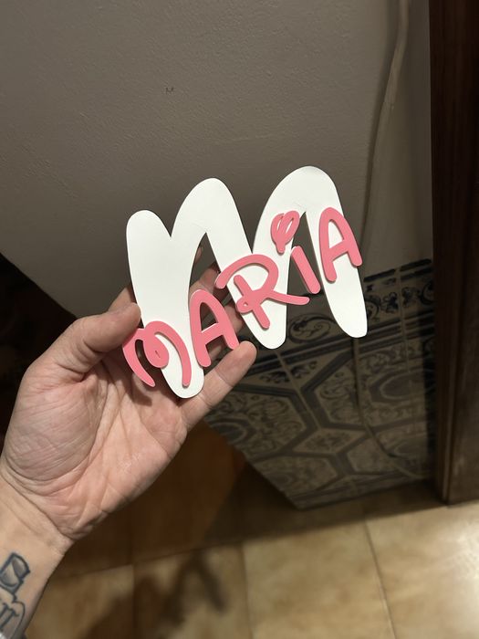 Placa com nome personalizado estilo Disney