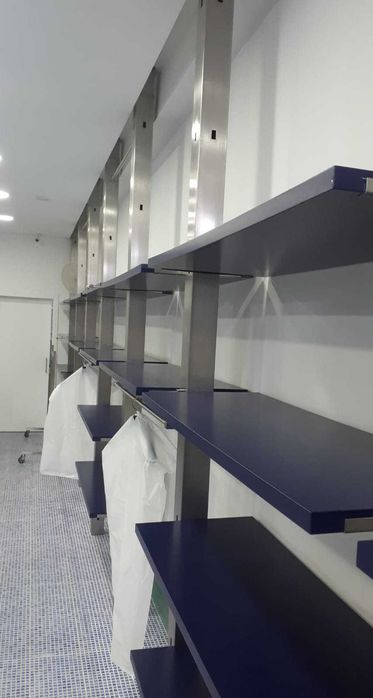 Prateleiras Inox para espaço comercial/armazém
