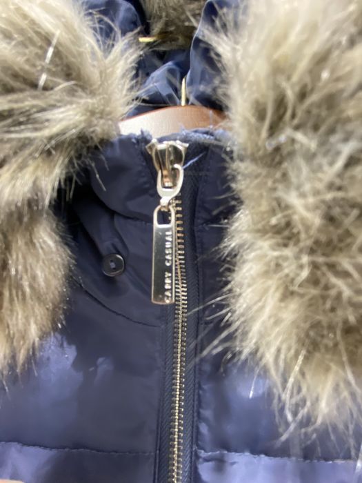 Kurtka zimowa Carry Casual z futerkiem M granatowa basic