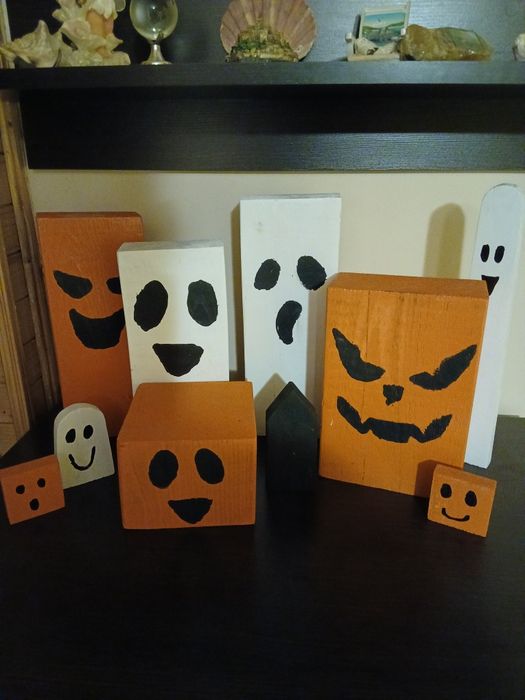 Halloween drewniane figurki