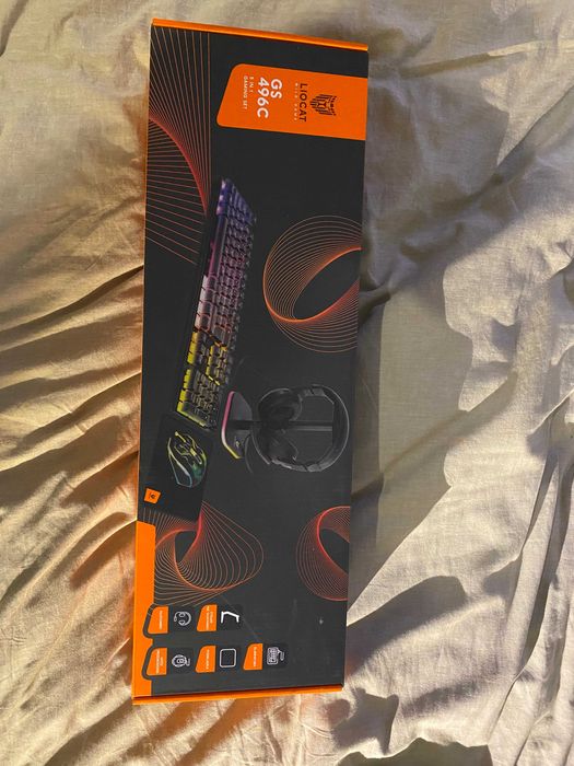 Klawiatura GAMING-a Mysz, Słuchawki, Stojak, Podkładka. GS 496 C 5 w 1