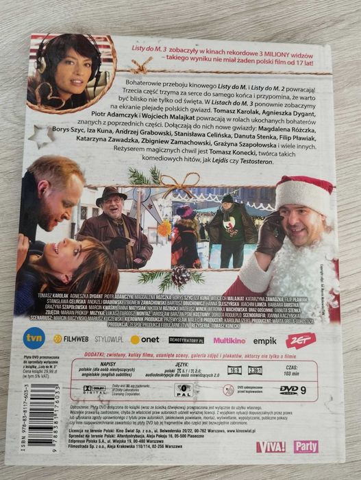 Płyta z filmem DVD listy do M 3