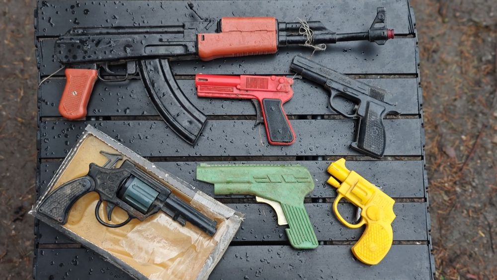 Игрушечный автомат пистолет револьвер водяной АК АКМ игрушка для детей