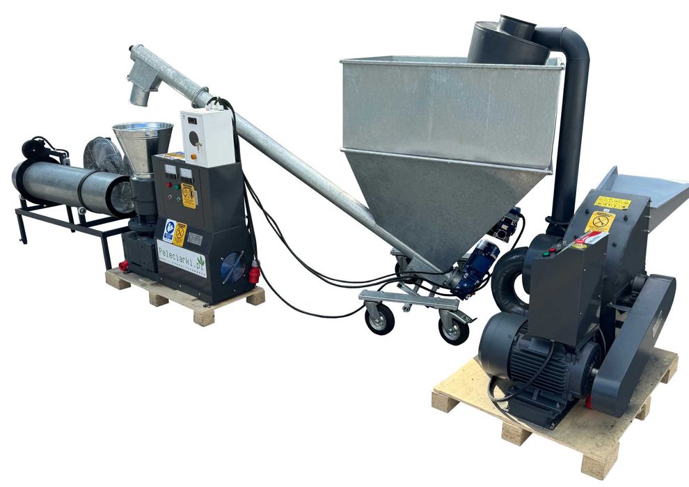 ZESTAW PRODUKCJA Peletu dla Stolarni Stolarzy Tartaku PELECIARKA 22 kW