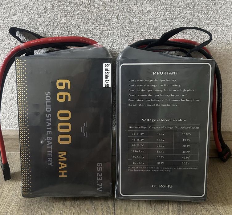 Батареї Нові 66000mah6s 23.7 v, нуль циклів