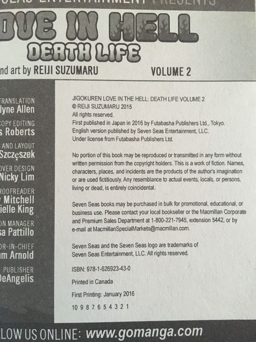 Komiks, manga, Love in hell