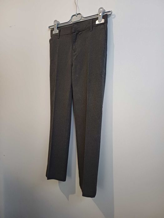 Spodnie chłopięce eleganckie grafitowe r. 9-10lat, 140cm