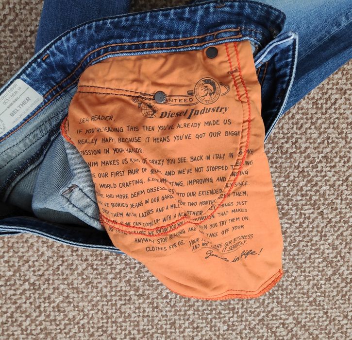 Diesel Belther джинси regular slim tapered оригінал W30 L30