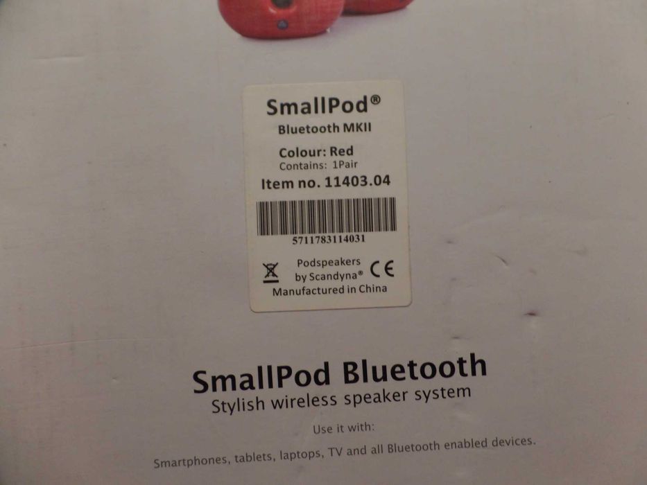 Colunas SmallPod Bluetooth MKII Vermelhas – Novas e Seladas